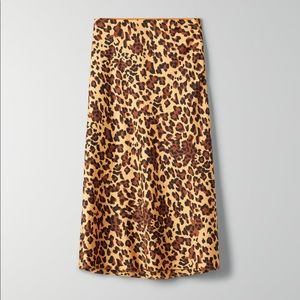 Aritzia Leopard slip skirt
